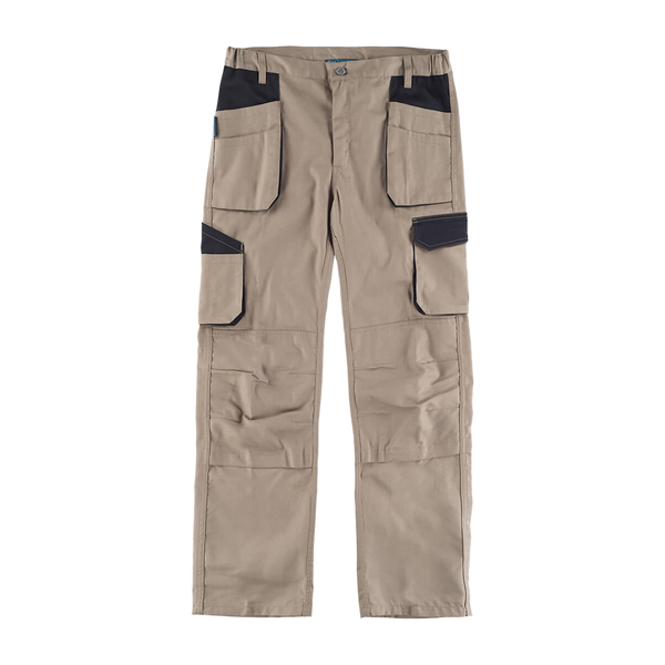 WF2650 - PANTALONE DA LAVORO MULTITASCHE ELASTICIZZATO PROTEZIONE ALLE GINOCCHIA - B