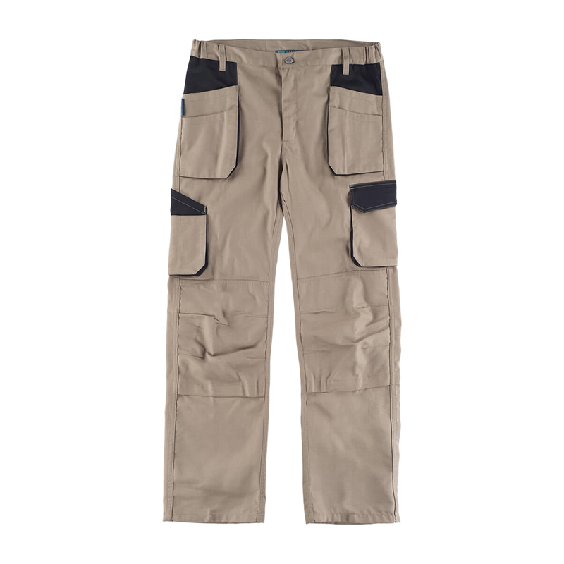WF2650 - PANTALONE DA LAVORO MULTITASCHE ELASTICIZZATO PROTEZIONE ALLE GINOCCHIA - B