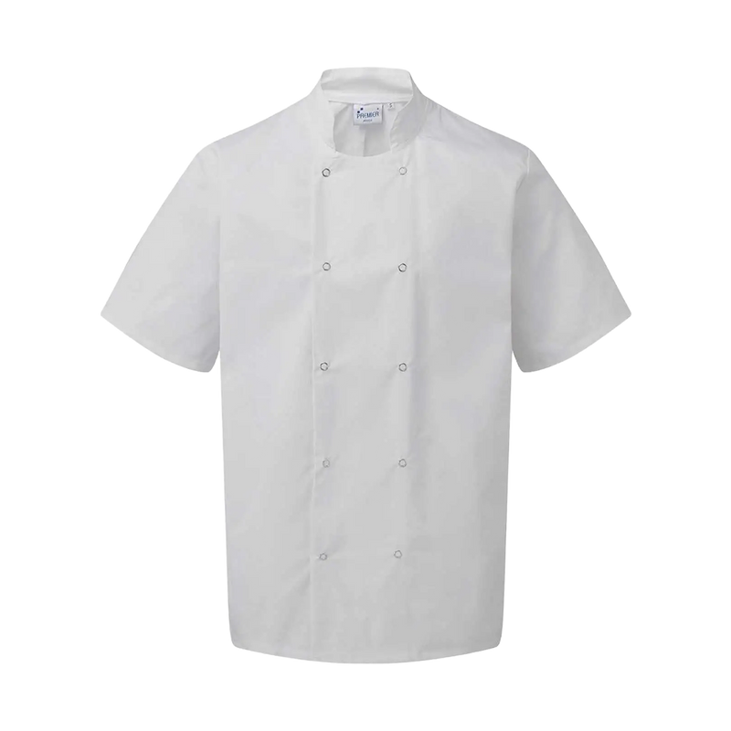 PR664- CAMICIA DA CHEF - Studded Front Shorts Sleeve Chef's Jacket-AW