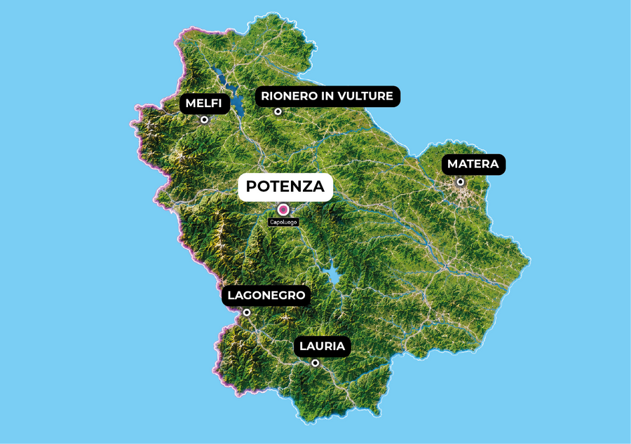 Copertura consegne abbigliamento personalizzato Basilicata