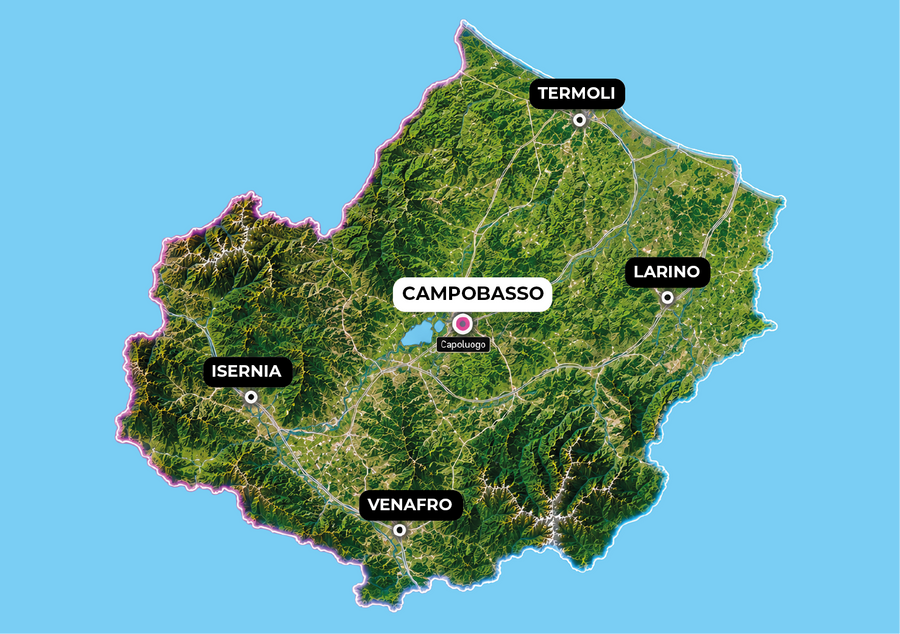 Copertura consegne abbigliamento personalizzato Molise