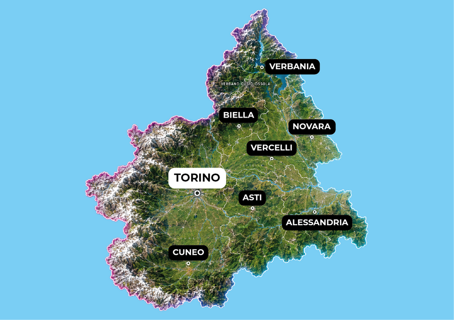 Copertura consegne abbigliamento personalizzato Piemonte