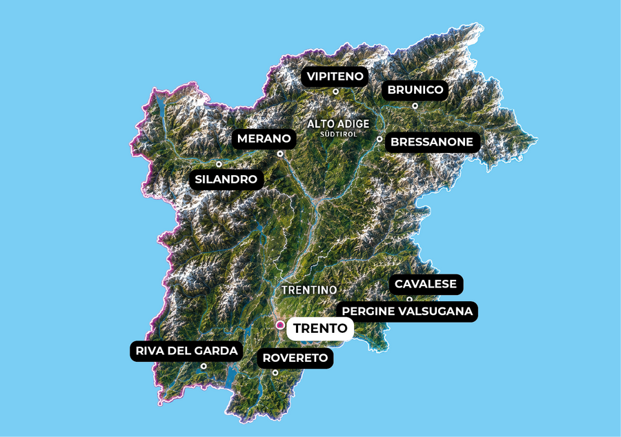 Copertura consegne abbigliamento personalizzato Trentino-Alto Adige