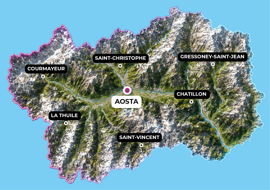 Copertura consegne abbigliamento personalizzato Valle d'Aosta
