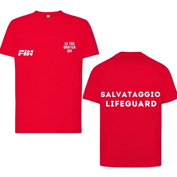 TSRA150 T-SHIRT PROMOZIONALE BAGNINO UOMO MANICA CORTA CON DUE STAMPE INCLUSEREGULAR-B- CON STAMPA MULTICOLOR