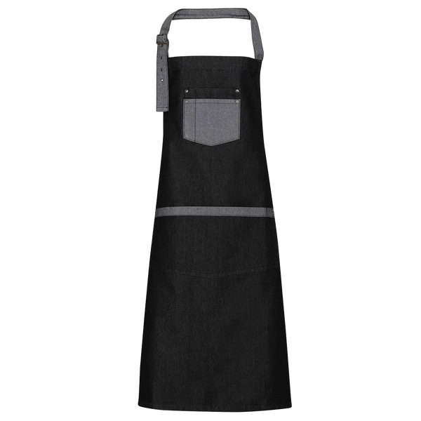 PR127 - GREMBIULE - Domain Contrast Denim Bib Apron - AW