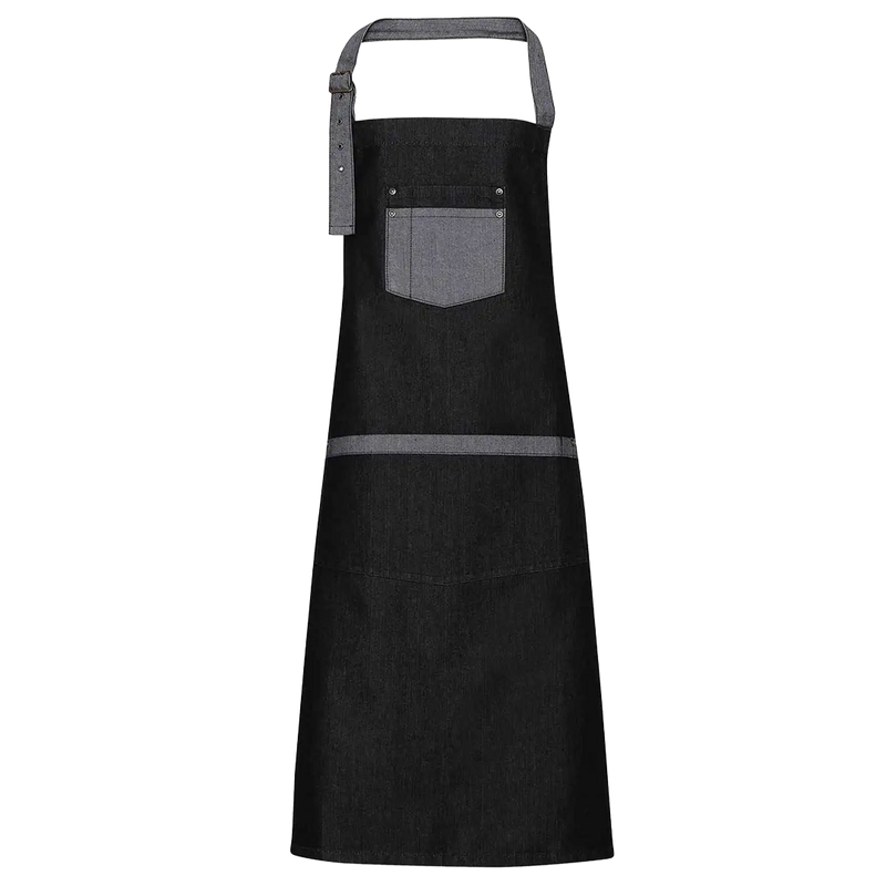 PR127 - GREMBIULE - Domain Contrast Denim Bib Apron - AW