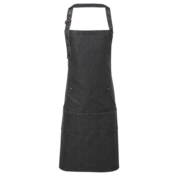 PR126 - GREMBIULE - Jeans Stitch Denim Bib Apron - AW