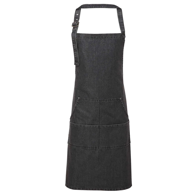 PR126 - GREMBIULE - Jeans Stitch Denim Bib Apron - AW