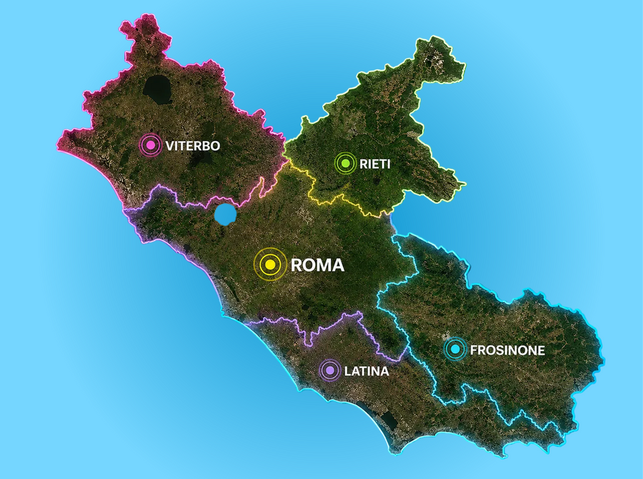 Copertura consegne abbigliamento personalizzato Lazio
