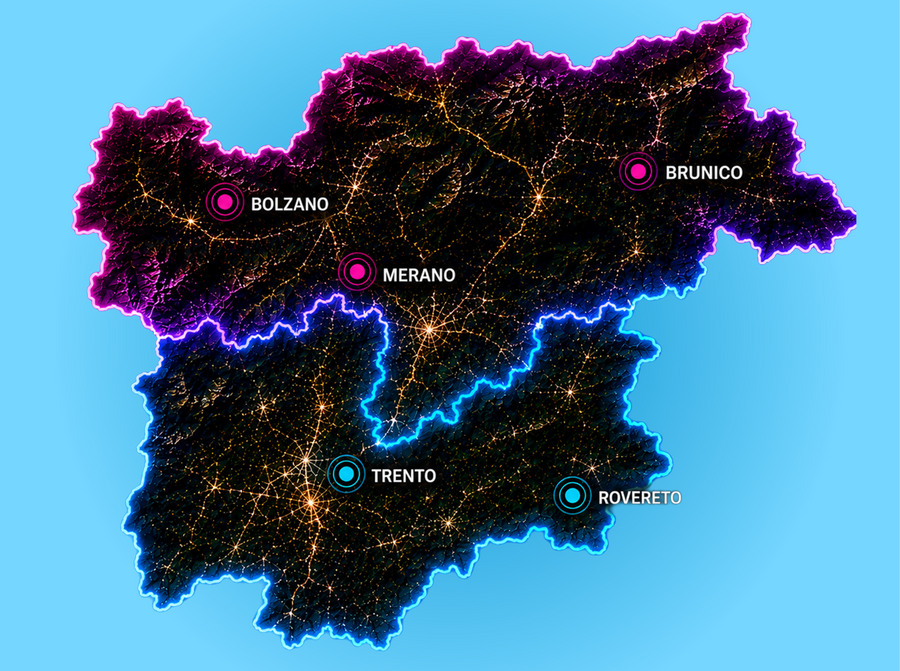 Copertura consegne abbigliamento personalizzato Trentino-Alto Adige