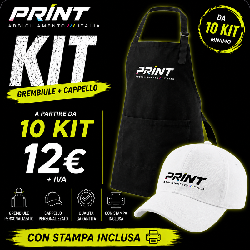 KIT MI012 - GREMBIULE CORTO AW+ CAPPELLO BS600 AW