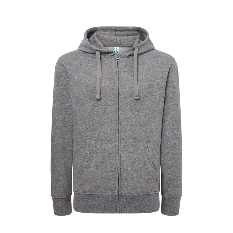 SWULHOOD240 -FELPA DONNA CAPPUCCIO E ZIP LEGGERA FRENCH TERRY-B