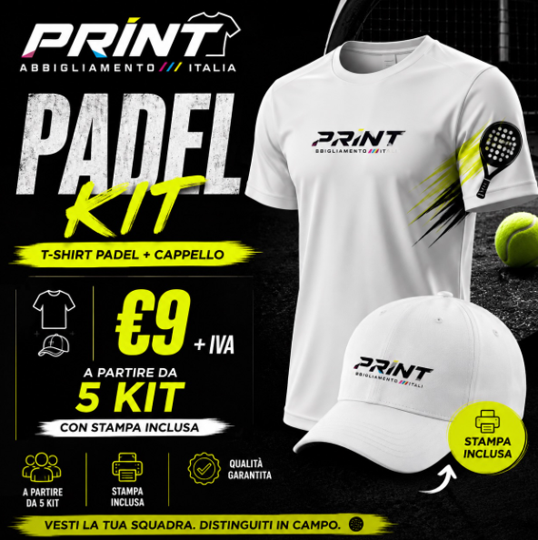 KIT T-SHIRT PADEL +CAPPELLO
