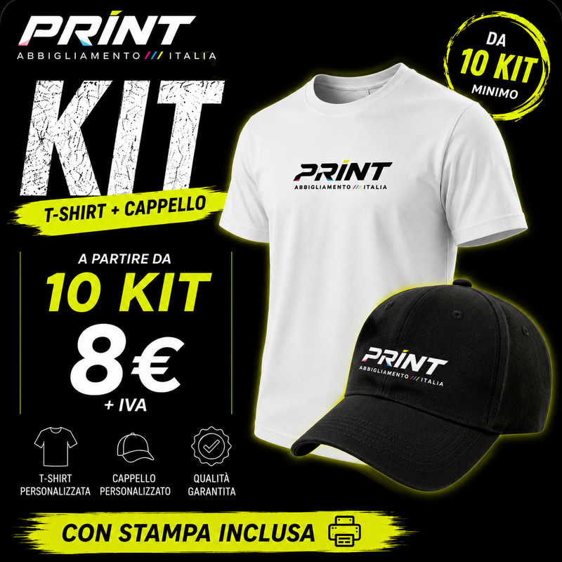 KIT T-SHIRT TSRA150 B + CAPPELLO BS600 AW